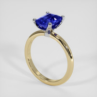 1.92 Ct. Blue Sapphire Ring, 14K White & Yellow 2