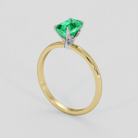 1.22 Ct. Emerald Ring, 18K White & Yellow 2