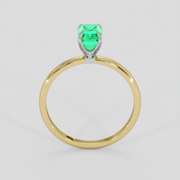 1.22 Ct. Emerald Ring, 18K White & Yellow 3