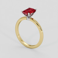 1.38 Ct. Ruby Ring, 18K White & Yellow 2