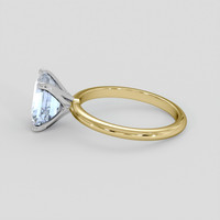 2.99 Ct. Blue Sapphire Ring, 18K White & Yellow 4
