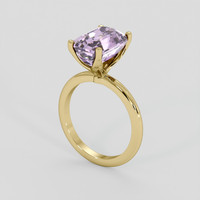 5.27 Ct. Pinkish Purple Kunzite Ring, 10K Yellow Gold 2