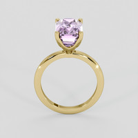 5.27 Ct. Pinkish Purple Kunzite Ring, 10K Yellow Gold 3