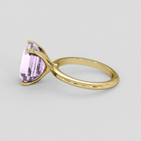 5.27 Ct. Pinkish Purple Kunzite Ring, 10K Yellow Gold 4