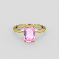 2.54 Ct. Padparadscha Sapphire Ring, 10K Yellow Gold 1