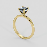 1.29 Ct. Bluish Green Sapphire Ring, 10K Yellow Gold 2