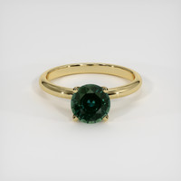1.29 Ct. Bluish Green Sapphire Ring, 10K Yellow Gold 1