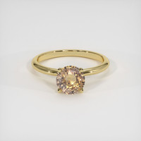 1.72 Ct. Peach Sapphire Ring, 10K Yellow Gold 1