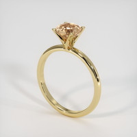 1.72 Ct. Peach Sapphire Ring, 10K Yellow Gold 2