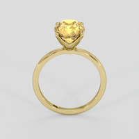 3.53 Ct. Peach Sapphire Ring, 10K Yellow Gold 3