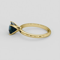 2.09 Ct. Bluish Green Sapphire Ring, 10K Yellow Gold 4