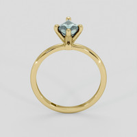 0.96 Ct. Bluish Green Sapphire Ring, 10K Yellow Gold 3