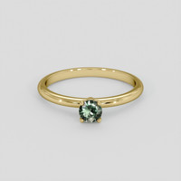 0.29 Ct. Green Sapphire Ring, 10K Yellow Gold 1