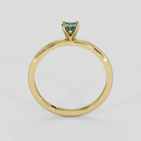 0.29 Ct. Green Sapphire Ring, 10K Yellow Gold 3