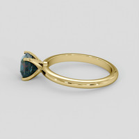 1.41 Ct. Bluish Green Sapphire Ring, 10K Yellow Gold 4