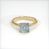 2.00 Ct. Greenish Blue Sapphire Ring, 10K Yellow Gold 1