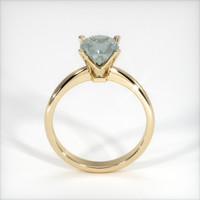 2.00 Ct. Greenish Blue Sapphire Ring, 10K Yellow Gold 3