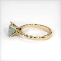 2.00 Ct. Greenish Blue Sapphire Ring, 10K Yellow Gold 4