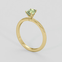 0.90 Ct. Yellowish Green Sapphire Ring, 10K Yellow Gold 2