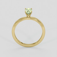 0.90 Ct. Yellowish Green Sapphire Ring, 10K Yellow Gold 3