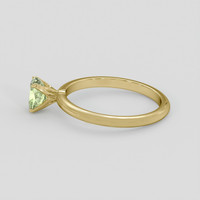 0.90 Ct. Yellowish Green Sapphire Ring, 10K Yellow Gold 4