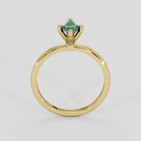 0.57 Ct. Bluish Green Sapphire Ring, 10K Yellow Gold 3