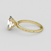 3.03 Ct. Peach Sapphire Ring, 10K Yellow Gold 4