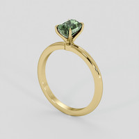 1.37 Ct. Green Sapphire Ring, 10K Yellow Gold 2