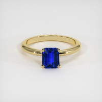 1.01 Ct. Blue Sapphire Ring, 14K Yellow Gold 1