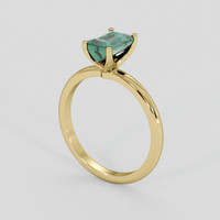 1.24 Ct. Bluish Green Tourmaline Ring, 14K Yellow Gold 2