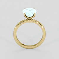 2.69 Ct. Greenish Blue Aquamarine Ring, 14K Yellow Gold 3