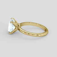2.32 Ct. Blue Aquamarine Ring, 14K Yellow Gold 4