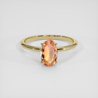 2.81 Ct. Pinkish Orange Imperial Topaz Ring, 14K Yellow Gold 1