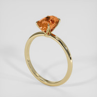 2.81 Ct. Pinkish Orange Imperial Topaz Ring, 14K Yellow Gold 2