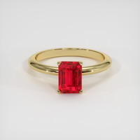 2.08 Ct. Ruby Ring, 14K Yellow Gold 1