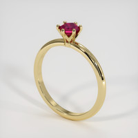 0.67 Ct. Ruby Ring, 14K Yellow Gold 2