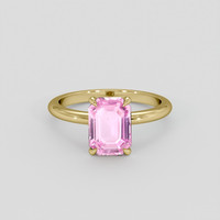 2.54 Ct. Padparadscha Sapphire Ring, 14K Yellow Gold 1