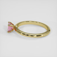 0.94 Ct. Pink Sapphire Ring, 14K Yellow Gold 4