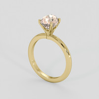 2.45 Ct. Peach Sapphire Ring, 14K Yellow Gold 2