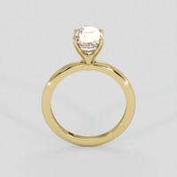 2.45 Ct. Peach Sapphire Ring, 14K Yellow Gold 3