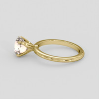 2.45 Ct. Peach Sapphire Ring, 14K Yellow Gold 4