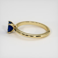 0.77 Ct. Blue Sapphire Ring, 14K Yellow Gold 4