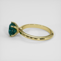 3.21 Ct. Greenish Blue Sapphire Ring, 14K Yellow Gold 4