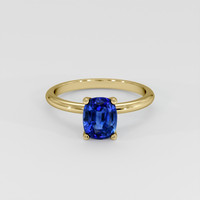 1.30 Ct. Blue Sapphire Ring, 14K Yellow Gold 1