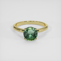 2.23 Ct. Green Sapphire Ring, 14K Yellow Gold 1