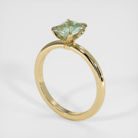 1.36 Ct. Green Sapphire Ring, 14K Yellow Gold 2
