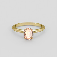 1.28 Ct. Padparadscha Sapphire Ring, 14K Yellow Gold 1