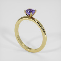 0.91 Ct. Purple Sapphire Ring, 14K Yellow Gold 2