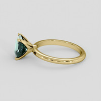 1.58 Ct. Bluish Green Sapphire Ring, 14K Yellow Gold 4