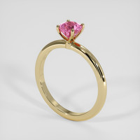 1.16 Ct. Pink Sapphire Ring, 14K Yellow Gold 2